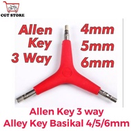 Allen Key 3 way/Alley Key Basikal 4/5/6mm