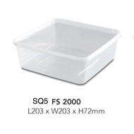 SQ 5 Square Disposable Plastic Food Container [ 30sets± ]SQ5