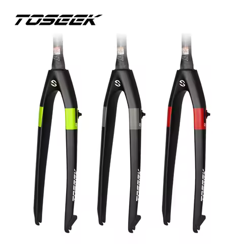 TOSEEK Carbon MTB Fork 26/27.5/29 Mountain Bike Fork Full Carbon MTB Rigid Fork 9*100MM Straight/Tap