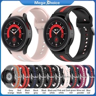 MegaChoice【100%Original】Silicone Sport Watch Bracelet Contrast Color Classic Strap Compatible For Samsung Galaxy Watch 5 Pro/ 5 / 4 / 3 41mm