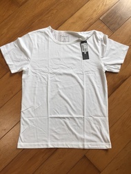 Áo t shirt trắng Aristino AC22 100% cotton mặc nhà mặc trong sơ mi