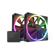 NZXT F140 RGB Fans - RF-R14DF-B1 - Advanced RGB Lighting Customization - Whisper Quiet Cooling - Twi