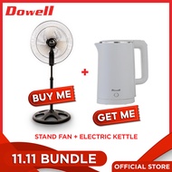 Dowell Meant 2 Be BUNDLE STF-171 Stand Fan Plus EK-817 Kettle
