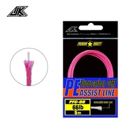 JK PFC Slow PE Assist Line Fluorocarbon Core Pink Fishing Hook Line Slow jigging Sea Assist Hook Lur