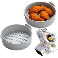 Silicone Air Fryer Basket, Air Fryer Liner, Air Fryer Pot, Non-Stick Cooking Inserts with Wave Patte