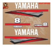 [ Bộ Đề Can Chữ-Số] Dán Đầu Máy Yamaha 8HP-2ThìĐề Can Dán Đẹp-Sắc Nét Có 3 Mẫu Lựa Chọn-BOAT STORE