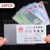 1/10Pcs Dustproof Simple Anti-magnetic PVC Card Holder Cover Transparent Matte Business Credit ID Cards Protector Sleeves