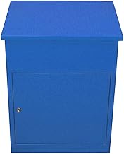 Parcel Post Box Blue Lockable Wall Mounted Secure Large Outdoor Letter Smart Mail Drop Box Weatherpr