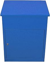 Parcel Post Box Blue Lockable Wall Mounted Secure Large Outdoor Letter Smart Mail Drop Box Weatherproof Galvanised Steel | 6 Keys | 580 x 460 x 360mm