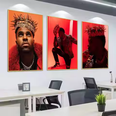 Singer Jason Derulo Nu King Poster Print Cook Cooked Wall Art Canvas Painting for Living Room Bedroo
