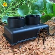 CREAMCANVAS​ Snake Shelter House, Black S/M/L Reptile Hide Box, Reptile Climbing Box Plastic Rectang