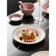 簡約純色陶瓷盤子菜盤深湯盤平盤魚盤西餐盤早餐盤家用餐具法式