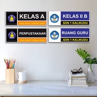 GANTUNGAN Custom Classroom Room Name Plate 30x10 Cm 6mm thick hanging hook