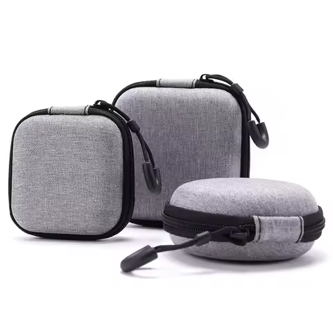 Portable Zipper Earphone Case Bag for Airpod Earpods KZ BA10 AS10 ES4 Charging Cable Accessories Min