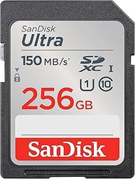 SanDisk 256GB Ultra SDXC UHS-I Memory Card - Up to 150MB/s, C10, U1, Full HD, SD Card - SDSDUNC-256G