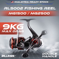 【KAPTEN BILLINGS】Double Metal Handle Mesin Spinning Reel BILLINGS  High Quality Mesin Pancing 5+1BB 