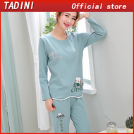 TADINI Women pajamas set Baju Tidur Perempuan long sleeve plus size t shirt seksi murah ladies pyjamas Baju tido wanita