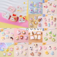 [3 #] 5-8pcs/set Cute Cat kt Cat diy Cream Glue Homemade Phone Case Hairpin Shoe Buckle Pendant Resi