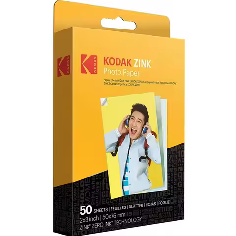 10/20/30/50/100 Sheets Kodak 2"x3" Premium Zink Photo Paper Compatible with Kodak Smile, Kodak Step,