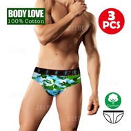 [3Pcs] BODY LOVE Men's  Shorts Body Support Briefs Underwear 02