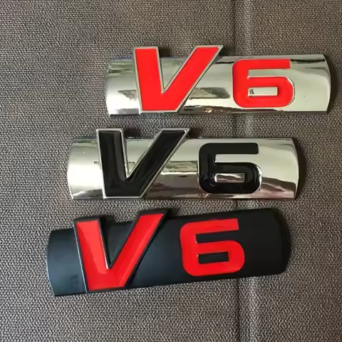 Make Your Car Stand Out with These V6 Logo Car Stickers!