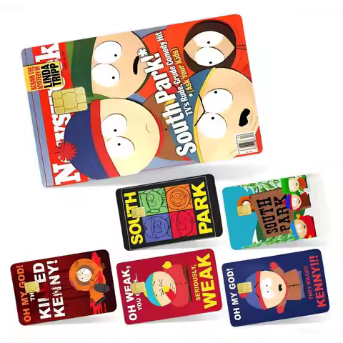 S-South Cartoon Park Credit Card Skin Stickers For VISA Bank Card Transportation Card Waterproof Sti