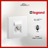 Legrand ELOE Series 1 Gang single TV Socket & Socket Outlet Suis Socket