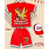 setelan baju merah putih anak anak/baju garuda indonesia 17 agustus