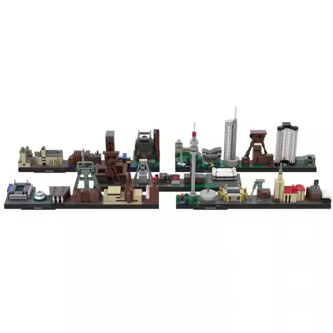 Skyline Landmark Germany Ruhr Industrial Base City House Architecture Street View Sets Hamburg Hagen