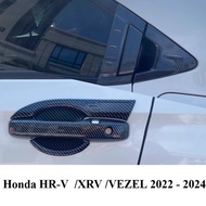 Honda HR-V HRV /XRV /VEZEL 2022 - 2024 CARBON FIBER /GLOSSY BLACK /CHROME Door Handle Set Cover Bowl