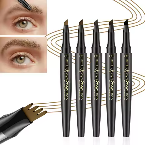 -Tip Liquid Eyebrow Pencil Waterproof Long Lasting Smudge Proof Natural Hair-like Eyebrow 5 Colors