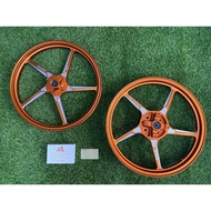 [Ready Stock] RCB FG511 SPORT RIM 160/185X17 ORANGE Y16ZR/Y15ZR/Y125ZR/LC135 5S 100%ORIGINAL RACING 