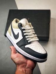💜NIKE Air Jordan 1 Low 'Black Toe' Tan 經典黑腳趾配色 男女同款 低幫休閒板鞋 全碼36-45