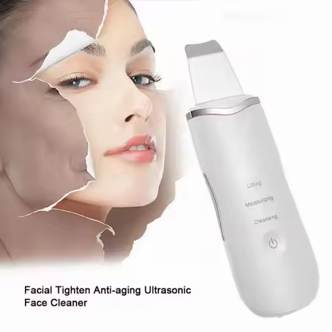 Ultrasonic Skin Scrubber Deep Vibrate Facial Cleaner Shovel Face Scrubber Peeling Black Head Remover