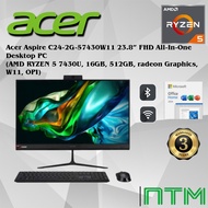 Acer AIO Aspire C24-2G-57430W11 AMD Ryzen™ 5 7430U 16GB 512GB SSD AMD Radeon OPI 23.8" FHD All -In-O