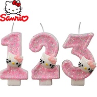 Sanrio Hello Kitty Cinnamoroll 0-9 Number Candles 3D Cake Topper Plug-in Birthday Anniversary Party 