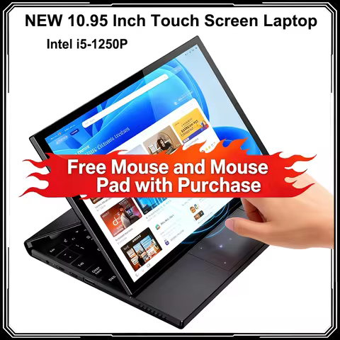 10.95 Inch Touch Screen Laptop Intel I5-1250P DDR4 32GB SSD 2TB Face Recognition Portable Mini Table