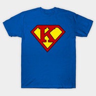Vintage Superhero Symbol Letter K T-Shirt Authentic Cotton 1 S-5XL Thick Not Sagging y2k White