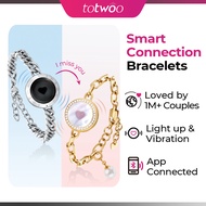 TOTWOO Touch Bracelets for Couples, Vibration & Light up for Love Couples Long Distance Relationship