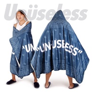 [Unuseless] Blue Amoeba Hooded Lazy Universal Blanket
