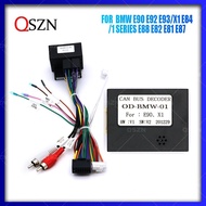 QSZN Canbus Box Decoder OUDI-BWM-01 For For BMW E90/E92/E93/X1 E84 /E88/E82/E81/E87 Wiring Harness Power cable Car Radio Android