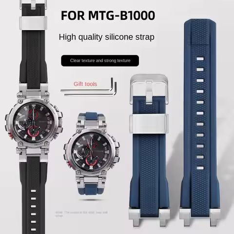 For Casio G-SHOCK 5544 MTG-B1000 MTG-G1000 Sports watch strap mtgb1000 Silicone Rubber Modified Meta