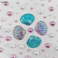 Zephyr Temporary 3D Glitter Face Tattoo Stiers Mermaid Shell Pearl Rhinestone 1 Sheet for Valentine'