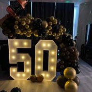 91.5cm/36inch High Illuminated KT Board Lightup Numbers Digital Marquee Frame, White KT Board Plug -