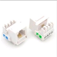 Modular jack cat3 rj11 telp 4pin