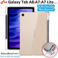 For SAMSUNG Galaxy Tab A8 A7 Lite Tab A 8.0 8.4 10.1" 8.7 10.4 10.5 inch Soft Silicone Case SM-X200 X205 T220 T225 T290 T295 T307U T500 T509 T510 Shockproof TPU Cover With Pen Slot