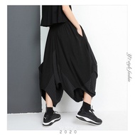 Y2 style ️ Striped Line Stitching Flying Squirrel Pants Baggy Wide Y2style European American Design 