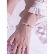 Liufu Jewelry Rose-Shaped Buckle Freshwater Pearl Bracelet Women's Ag925 Silver Chain Gift Price F87