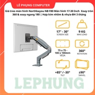 Northbayou NB F80 Monitor Mount 17-30 Inch Monitor 360 Rotation & Horizontal Rotation 180 | Aluminum