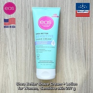 eos® Shea Better Shave Cream + Lotion for Women 207 g ครีมโกนขน + โลชั่น ให้ความชุ่มชื่น ใช้ได้ทั้งเ